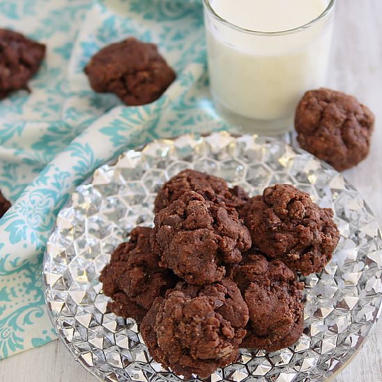 Chocolate Amaretto Fudge Cookies