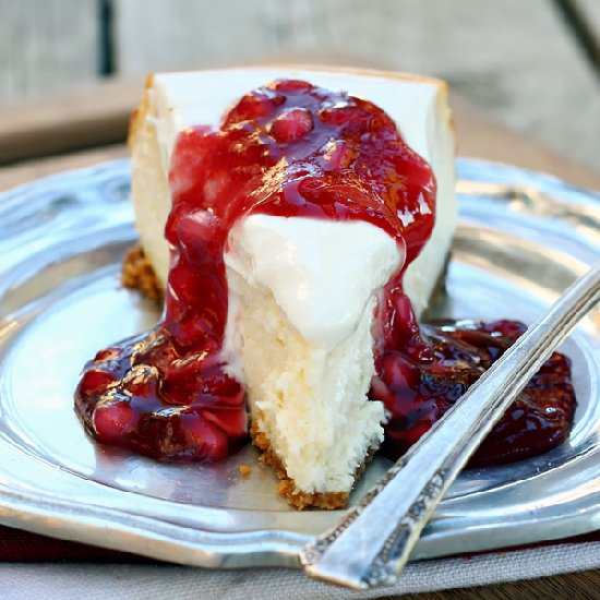 Pomegranate Cheesecake
