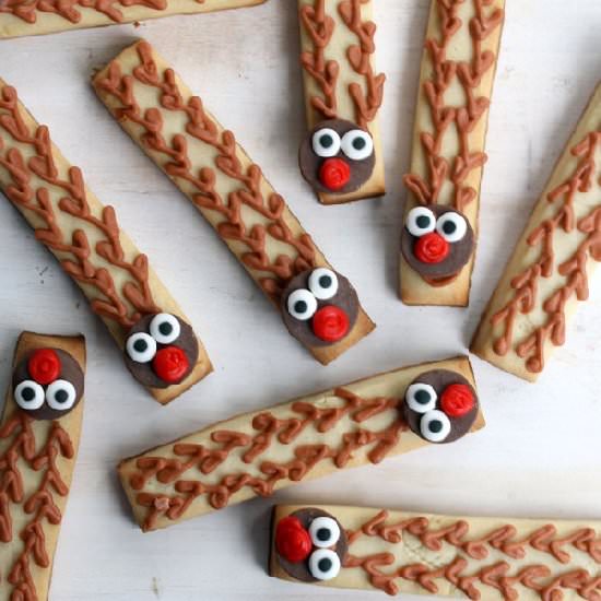 Rudolph Cookie Sticks