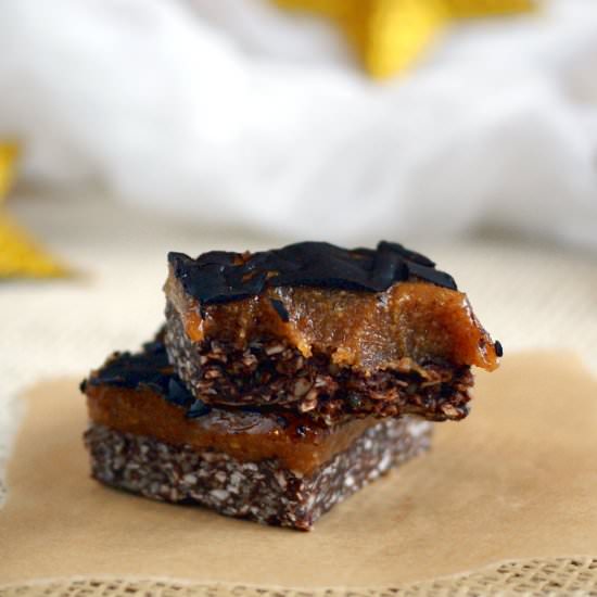 No-Bake Cocoa Caramel Bars