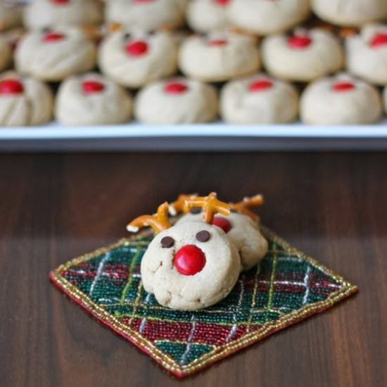 Peanut Butter Reindeer Cookies