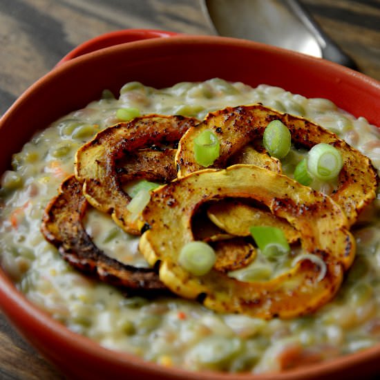 Rainbow Orzo with Roasted Delicata