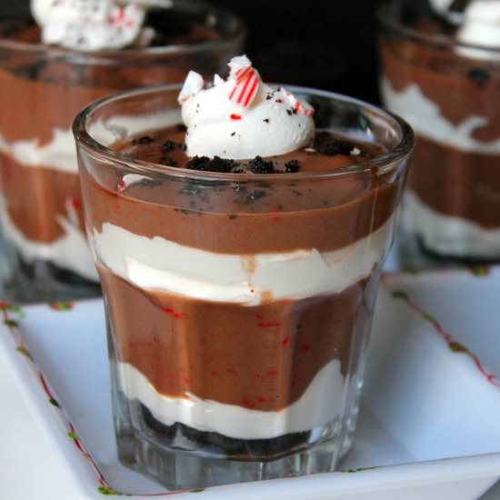 Peppermint Oreo Chocolate Pudding