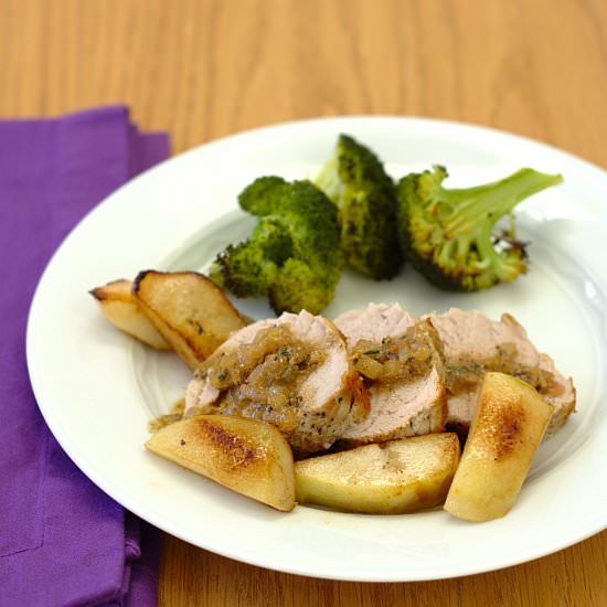 Pork Tenderloin with Pears & Cider
