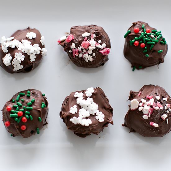 Festive Dark Chocolate Truffles