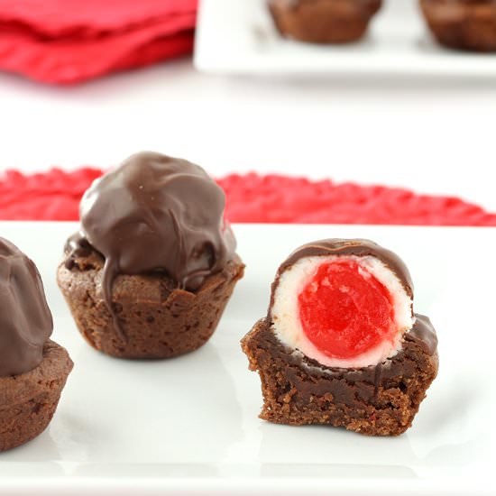 Chocolate Covered Cherry Brownies