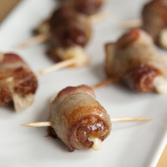 Bacon Wrapped Dates with Parmesan