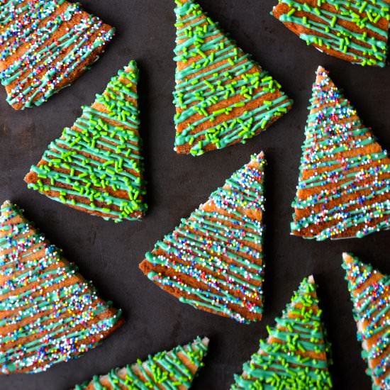 Christmas Tree Shortbread Cookies