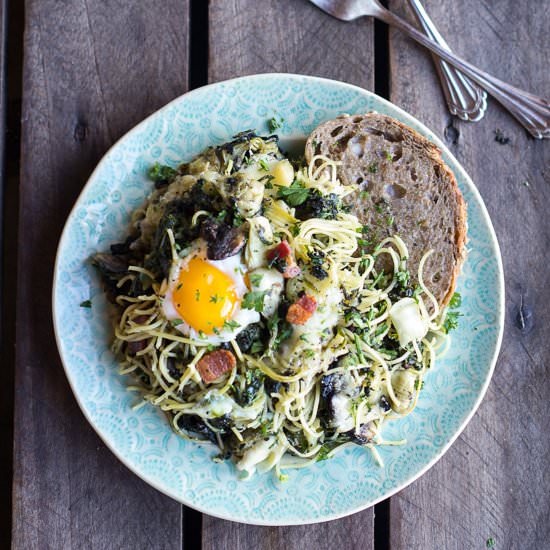Fontina Breakfast Pasta