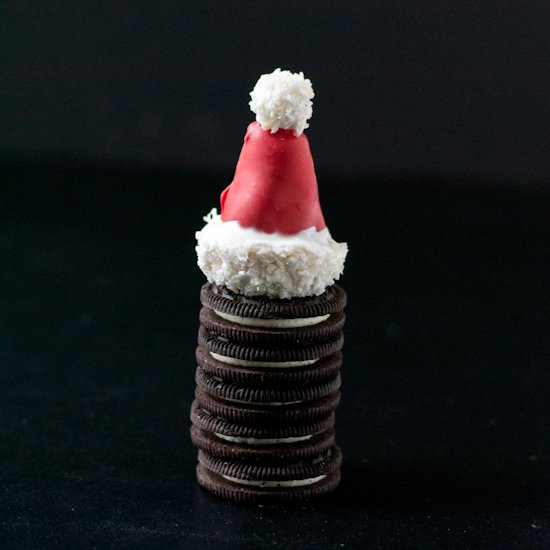 Oreo Cookie Santa Hats