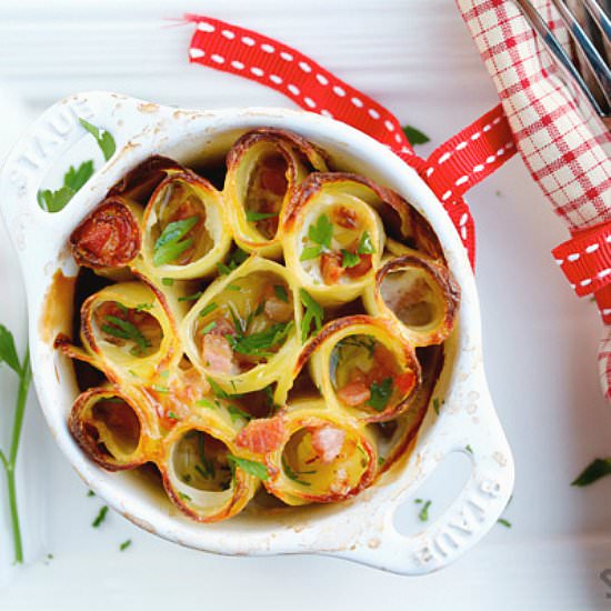 Baked Potato Roll-Ups with Brie