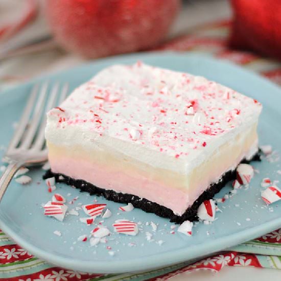 Candy Cane Layered Dessert