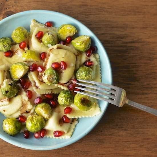 Ravioli with Brussels Sprouts