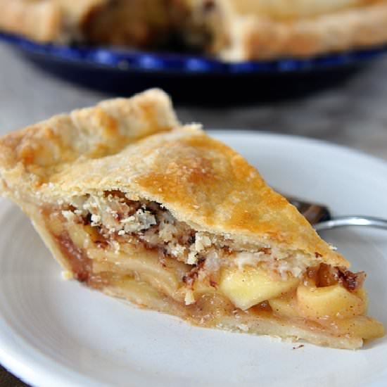 Toffee Crumble Caramel Apple Pie