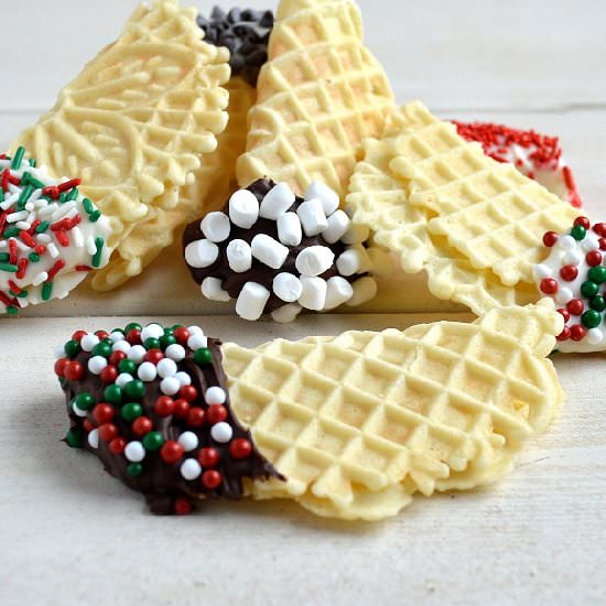 Chocolate Dipped Pizzelles