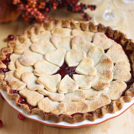 Vegan Cranberry Pear Pie
