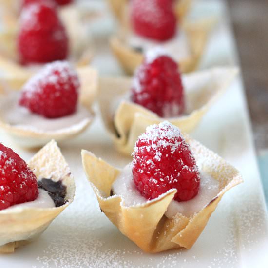 Quick-Fix Chocolate-Cheese Tartlets