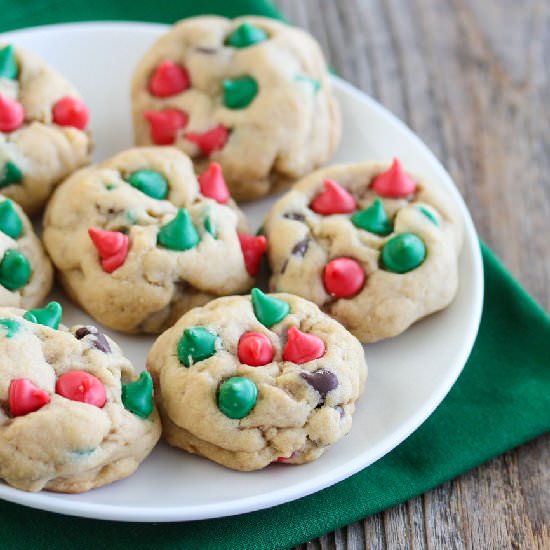 Holiday Soft Chocolate Chip Cookies