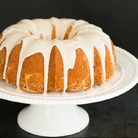 Eggnog Bundt Cake with Rum Icing