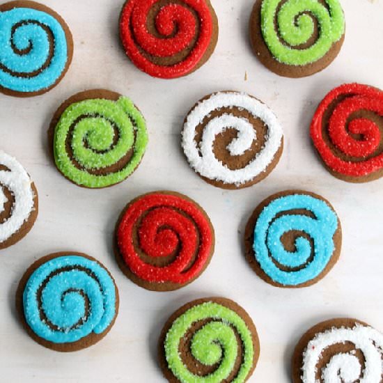 Gingerbread Swirl Cookies