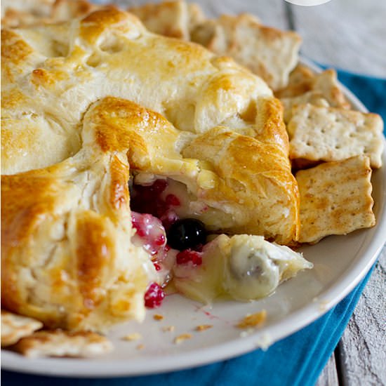 Berry Stuffed Crescent Brie