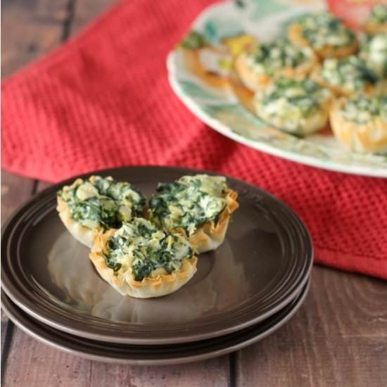 Spinach Artichoke Phyllo Bites
