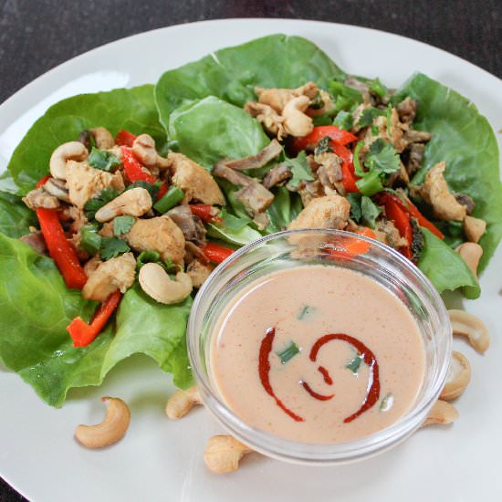 Thai Chicken Lettuce Wraps