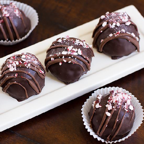 Candy Cane Oreo Truffles