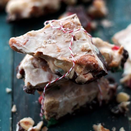 Cashew Hazelnut Chocolate Bark