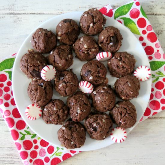Double Chocolate Peppermint Cookies