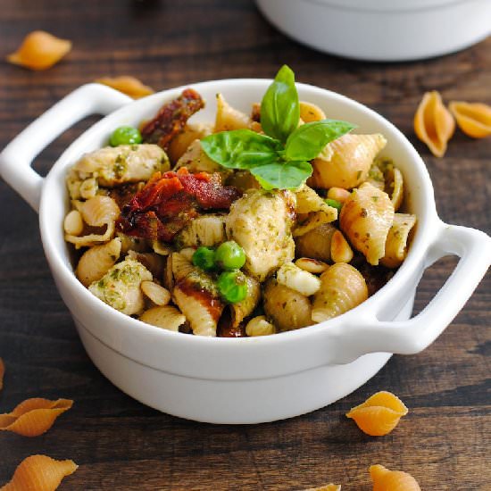 Pesto Pasta with Chicken & Veggies
