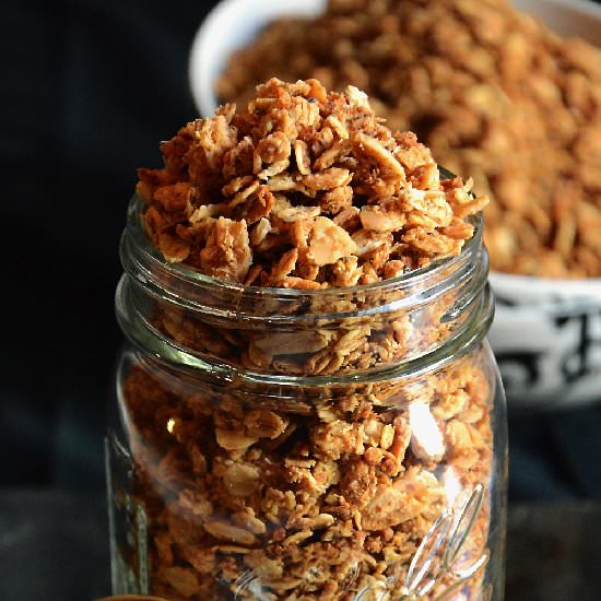 Maple Coconut Butter Quinoa Granola