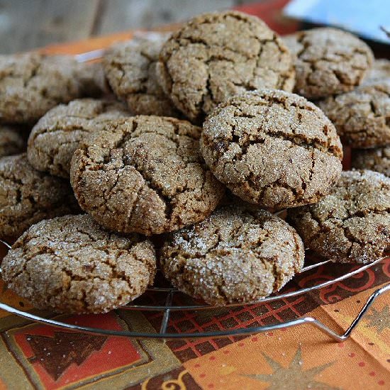 Spelt Ginger Molasses Cookies