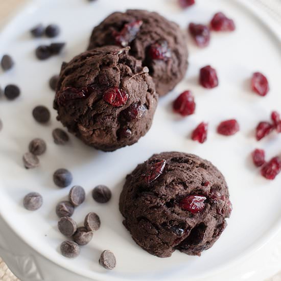 Dark Chocolate Cranberry Cookies