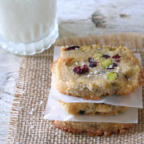 Cranberry Pistachio Icebox Cookies