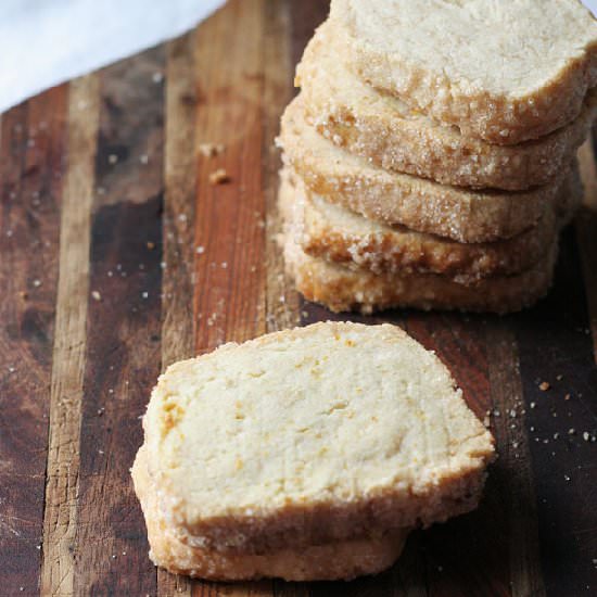 Orange Cardamon Shortbread Cookies