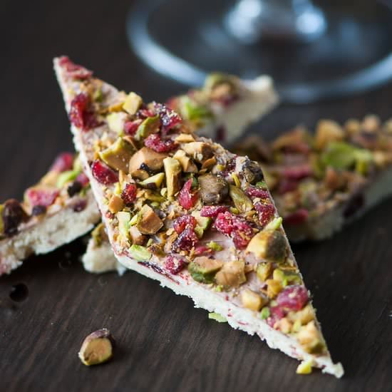 Pistachio Cranberry Peppermint Bars