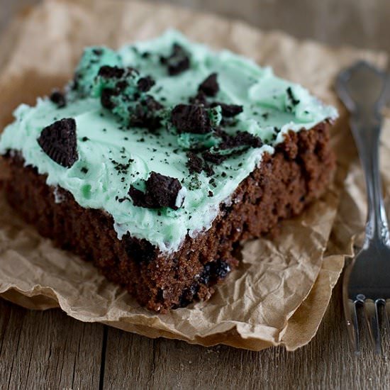Mint Cookies and Cream Brownies