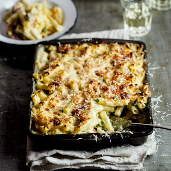 Ham & Pea Pasta Bake