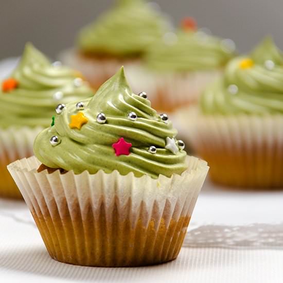 Christmas Tree Cupcake