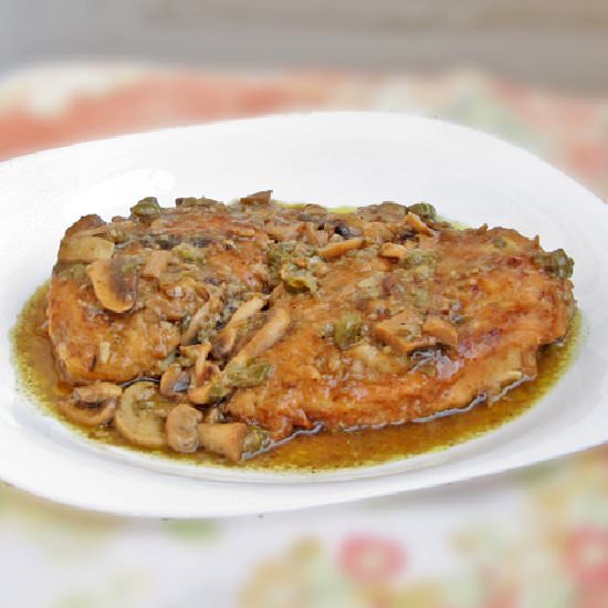 Chicken Piccata with Mushrooms