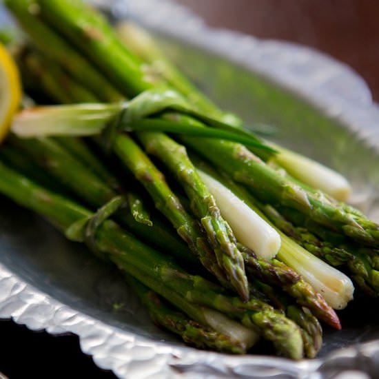 Roasted Asparagus and Scallions