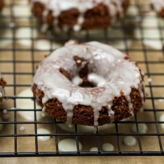 Chocolate Donuts with Orange Glaze