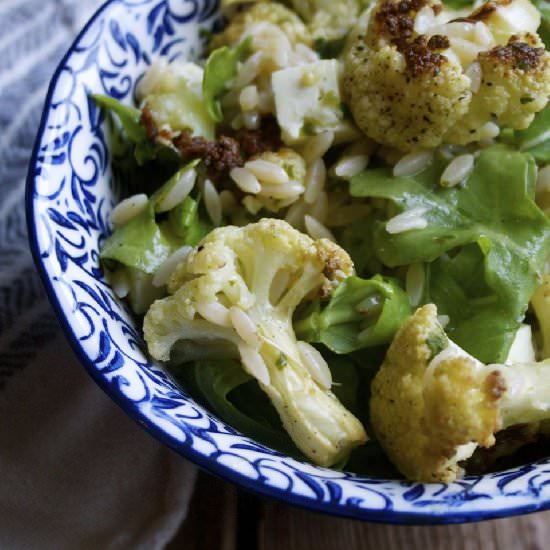 Roasted Cauliflower Orzo