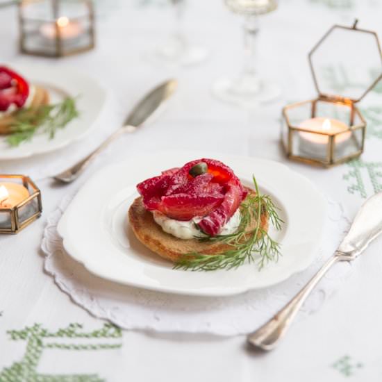 Beetroot Cured Salmon