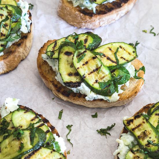 Zucchini & Ricotta Bruschetta