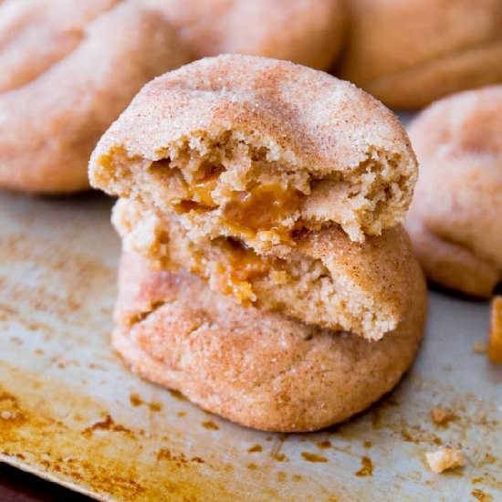 Caramel Surprise Snickerdoodles