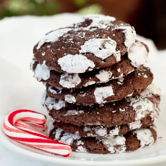 Peppermint Crinkle Cookies