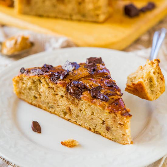 PB Chocolate Chunk Banana Cake
