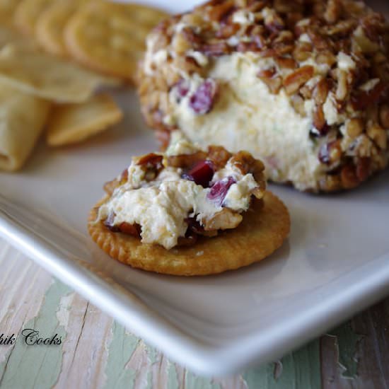 Pomegranate Jalapeno Cheese Ball